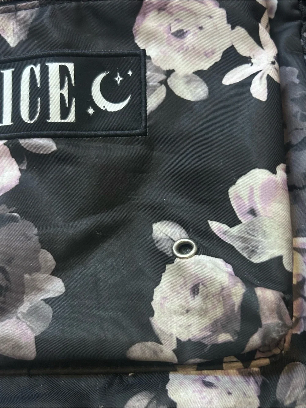 Justice Black Floral Backpack - Girls' School Bag